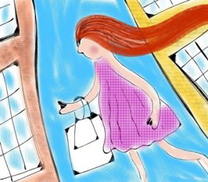 mujer de compras